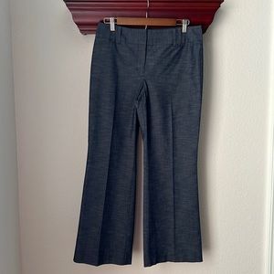 Ann Taylor LOFT Dark Cotton Chambray Ann Style Trouser Pants Size 6
